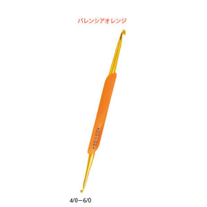 H250-510-4 "Ami-Ami" Double Sided Crochet Hook Raku Raku 13.5cm No.4/2.5-3.5mm